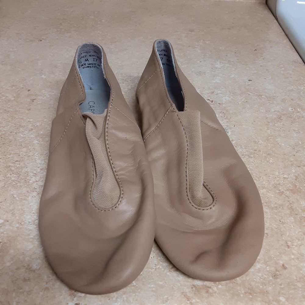Tan Capezio jazz shoes